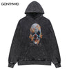 Vintage Hoodie Streetwear Grunge Hip Hop Joker Devil Print Pullover Sweatshirt Harajuku Punk Gothic Loose Washed Hooded