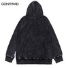Vintage Hoodie Streetwear Y2K Grunge Zip Up Sweatshirt Coat Hip Hop Emroidery Letter Wash Hooded Jacket Harajuku Punk Gothic Top