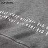 Vintage Hoodie Sweatshirt Hip Hop Retro Letter Print Distressed Wash Hooded Pullover Streetwear Harajuku Casual Loose Hoodies