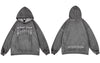Vintage Hoodie Sweatshirt Hip Hop Retro Letter Print Distressed Wash Hooded Pullover Streetwear Harajuku Casual Loose Hoodies