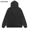 Vintage Hoodie Sweatshirt Streetwear Hip Hop Retro Car Print Distressed Wash Pullover Hooded 2023 Harajuku Casual Loose Hoodies