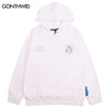 Vintage Hoodie Sweatshirt Y2K Grunge Hip Hop Angel Letter Print Ripped Destroyed Hole Hooded Streetwear Harajuku Loose Goth Tops