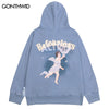 Vintage Hoodie Sweatshirt Y2K Grunge Hip Hop Angel Letter Print Ripped Destroyed Hole Hooded Streetwear Harajuku Loose Goth Tops