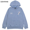 Vintage Hoodie Sweatshirt Y2K Grunge Hip Hop Angel Letter Print Ripped Destroyed Hole Hooded Streetwear Harajuku Loose Goth Tops