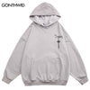 Vintage Hoodie Sweatshirt Y2K Grunge Hip Hop Cross Print Washed Hooded Streetwear Harajuku Casual Cotton Loose Punk Gothic Tops