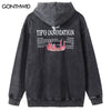 Vintage Hoodie Sweatshirt Y2K Grunge Hip Hop Flame Pigeon Print Punk Pullover Hooded Streetwear Harajuku Hoodies Heavy