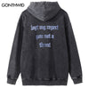 Vintage Hoodie Sweatshirt Y2K Grunge Hip Hop Retro Graphic Print Heavy Hooded Streetwear Harajuku Punk Gothic Pullover