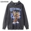 Vintage Hoodie Sweatshirt Y2K Grunge Hip Hop Retro Graphic Print Heavy Hooded Streetwear Harajuku Punk Gothic Pullover