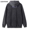 Vintage Hoodie Sweatshirt Y2K Grunge Streetwear Hip Hop Graphic Print Heavy Cotton Hooded Harajuku Punk Gothic Washed Pullover