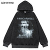Vintage Hoodie Sweatshirt Y2K Grunge Streetwear Hip Hop Graphic Print Punk Gothic Fleece Hooded Harajuku Loose Pullover