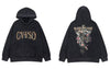 Vintage Hoodie Sweatshirt Y2K Streetwear Hip Hop Skull Skeleton Flowers Print Fleece Hooded Harajuku Punk Gothic Hoodies