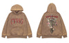 Vintage Hoodie Sweatshirt Y2K Streetwear Hip Hop Skull Skeleton Flowers Print Fleece Hooded Harajuku Punk Gothic Hoodies