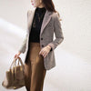 Vintage Houndstooth Blazers Women Autumn Plus Size M-3XL Slim Fit Elegant Warm Simple Chic Designer Tender Suit Tops OL