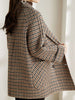 Vintage Houndstooth Women Blazer Casual Elegant Plaid Female Suit Jacket Long Sleeve Loose Blaser Outerwear Clothes