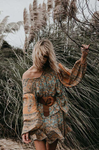 Vintage Inspired Floral elephants print Rayon Boho Blouses Shirts Women Loose plus size long sleeves Shirt Top Female 2022 blusa