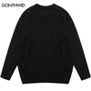 Vintage Knitted Sweater Men Women Harajuku Casual Jumpers Sweaters 2023 Autumn Hip Hop Loose Pullover Streetwear Sweater