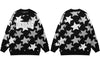 Vintage Knitted Sweater Y2K Grunge Men Hip Hop Embroidery Letter Pullover Jumpers Autumn Casual Loose Streetwear Couple