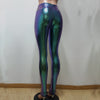 Vintage Leggings Clothing Women Holographic Green Mermaid Scale High Waist Leggings Rave Festival Clothes Outfits