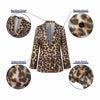 Vintage Leopard Printed Long Sleeve Suit Blazer Veste VONDA Women 2022 Winter Casual Lapel Collar Button Up Coat Female Overcoat