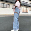 Vintage Loose Hollow Ripped Baggy Jeans Mom Streetwear Casual Wide Leg Denim Straight Pants Women Y2k Boyfriend Hip Hop Trousers
