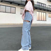 Vintage Loose Hollow Ripped Baggy Jeans Mom Streetwear Casual Wide Leg Denim Straight Pants Women Y2k Boyfriend Hip Hop Trousers