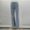 Vintage Loose Hollow Ripped Baggy Jeans Mom Streetwear Casual Wide Leg Denim Straight Pants Women Y2k Boyfriend Hip Hop Trousers