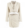 Vintage Matching Set Blazer And Skirts Women England style Navel Exposed Short Empire Blazer Feminino Femme Two Piece Set
