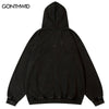 Vintage Men Hoodie Sweatshirt Y2K Streetwear Hip Hop Letter Print  Hooded Jacket Harajuku Punk Gothic Cotton Loose Coat Grunge