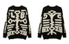 Vintage Men Sweaters Y2K Grunge Streetwear Hip Hop Knitted Geometric Punk Gothic Jumpers Harajuku Casual Loose Pullover