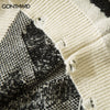 Vintage Men Sweaters Y2K Grunge Streetwear Hip Hop Knitted Geometric Punk Gothic Jumpers Harajuku Casual Loose Pullover