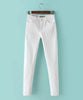 Vintage Mid Waist Skinny Jeans Zipper Long Denim Pencil Pants Ladies Slim Denim Trousers Jeans Gray Black White Color