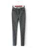 Vintage Mid Waist Skinny Jeans Zipper Long Denim Pencil Pants Ladies Slim Denim Trousers Jeans Gray Black White Color