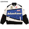 Vintage Racing Jacket Streetwear Retro Embroidery Letter Racer Motocycle Coats Men Women Casual Varsity Baseball Outwear