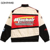 Vintage Racing Jacket Streetwear Retro Embroidery Letter Racer Motocycle Coats Men Women Casual Varsity Baseball Outwear