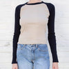 Vintage Ribbed Shirts Women Long Sleeve Skinny T Shirt Autumn Patchwork O Neck Slim Blouses Casual Retro Streetwear Tops