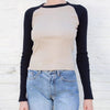 Vintage Ribbed Shirts Women Long Sleeve Skinny T Shirt Autumn Patchwork O Neck Slim Blouses Casual Retro Streetwear Tops