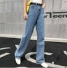 Vintage Ripped Straight Jeans for Women  Hole Jean Female Denim Pencil Pants Streetwear Boyfriend Loose Wide-leg Jeans Pants