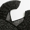 Vintage Sexy Polka Dot Ruffled Cropped Tops Women Blouses 2023 V Neck drawstring Pleated Shirts Casual Blusas Mujer