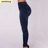 Vintage Skinny double-breasted High Waist Pencil Jeans Women Slim Fit Stretch Denim Pants Full Length Denim Tight Trousers 88