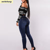 Vintage Skinny double-breasted High Waist Pencil Jeans Women Slim Fit Stretch Denim Pants Full Length Denim Tight Trousers 88