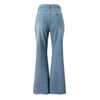 Vintage Streetwear Y2k Pink Stretchy Skinny High Waist Flare Jeans Party Club Sexy Melody Holes Ripped Bell Bottoms Denim Pant
