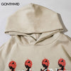 Vintage Suede Hoodie Sweatshirt Hip Hop Retro Graphic Letter Print Pullover Streetwear 2023 Men Harajuku Loose Street