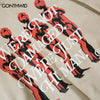 Vintage Suede Hoodie Sweatshirt Hip Hop Retro Graphic Letter Print Pullover Streetwear 2023 Men Harajuku Loose Street