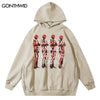 Vintage Suede Hoodie Sweatshirt Hip Hop Retro Graphic Letter Print Pullover Streetwear 2023 Men Harajuku Loose Street