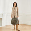 Vintage Suit Jacket Women Beige Loose Leisure Suit Jacket Autumn 2023 Twill Black Jacket Women Simple Temperament 13516