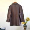 Vintage Suit Jacket Women Oversized Cotton And Linen Lapel Seven Sleeve Casual Blazer Feminino 2022 Spring Shirt Coat f758