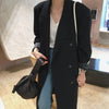 Vintage Super Long Blazer Coat Women 2023 Autumn Winter Elegant Double Breasted Straight Overcoat Jacket Female Outerwear