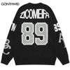 Vintage Sweater Streetwear Mens Hip Hop Retro Knitted Letter 89 Jumpers Sweater Autumn Harajuku Autumn Casual Pullovers Couple