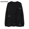 Vintage Sweatshirt Streetwear Y2K Grunge Hip Hop Graffiti Letter Teeth Print Pullover 2023 Casual Loose Cotton Punk Gothic Tops