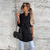 Vintage Women Double Breasted Slim Blazers Autumn Winter Plaid Print Temperament Lapel Cardigan Office Lady Elegant Outerwears
